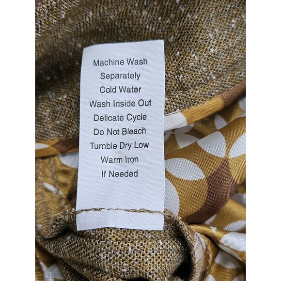 Cabi Style 377 Charlie Tan /  Yellow Pinstripe Wide Leg Pants Trousers NWT Sz 6 - Picture 8 of 10